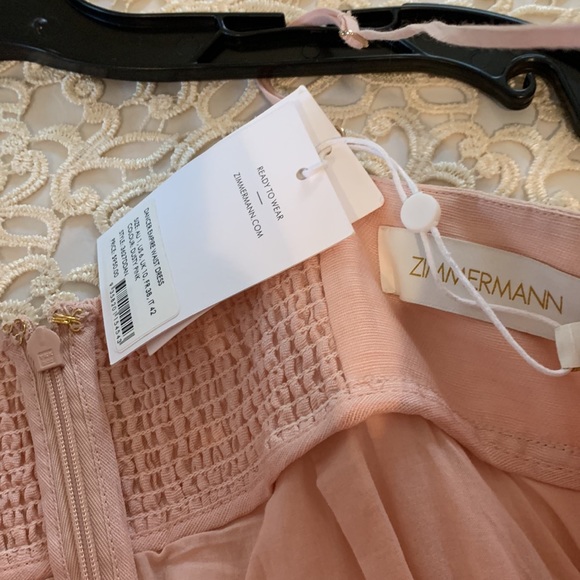 Zimmerman Dancer Empire waist dress New Size 1Dusty pink - Picture 7 of 10